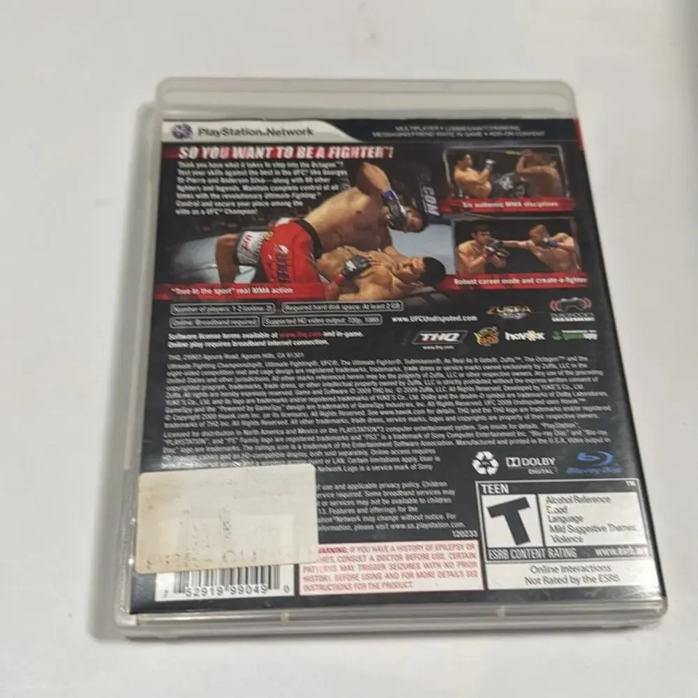 UFC Undisputed 2009 PS3 Sony PlayStation 3 USED
